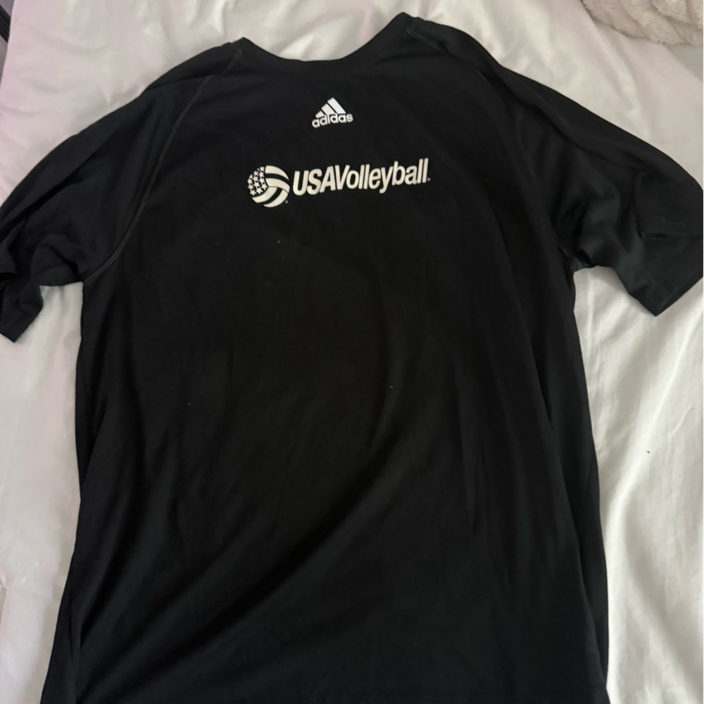 Adidas Black USA Volleyball Tee